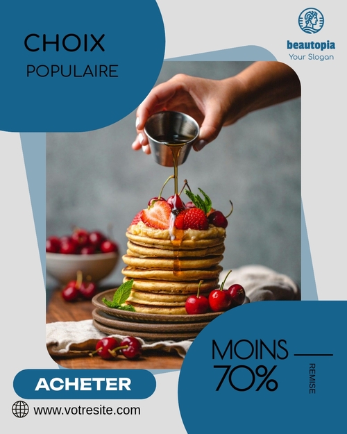 Modèle de publication Instagram Café