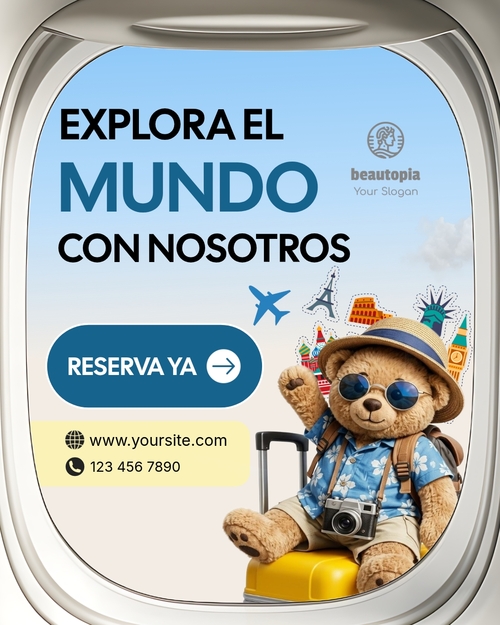 Plantilla de publicación de Instagram Viajar