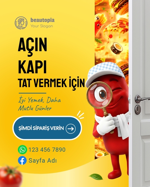 Kafe Instagram gönderi şablonu