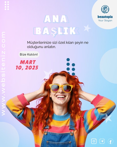 Düğün Instagram gönderi şablonu
