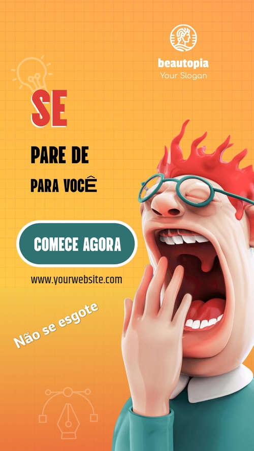 Modelo de story do Instagram Influenciador