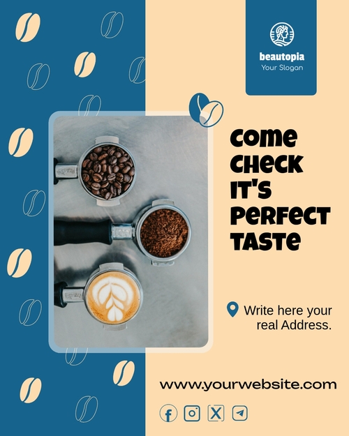 Cafe Instagram post template