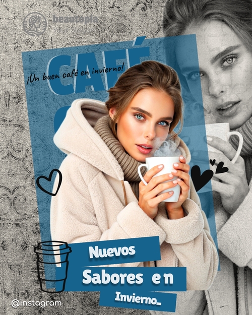Plantilla de publicación de Instagram Cafetería