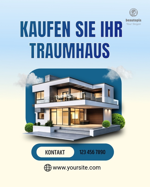 Instagram-Beitragsvorlage Immobilienmakler