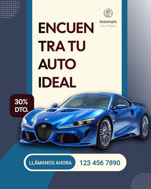 Plantilla de publicación de Instagram Concesionario de autos