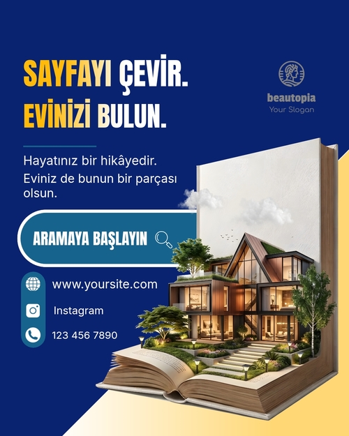 Emlak danışmanı Instagram gönderi şablonu