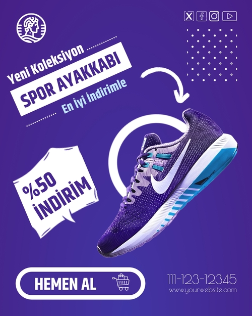Kişisel antrenör Instagram gönderi şablonu