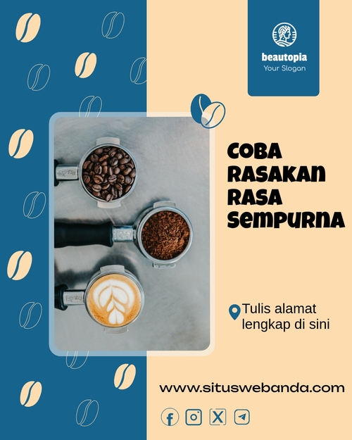 Template postingan Instagram Kafe