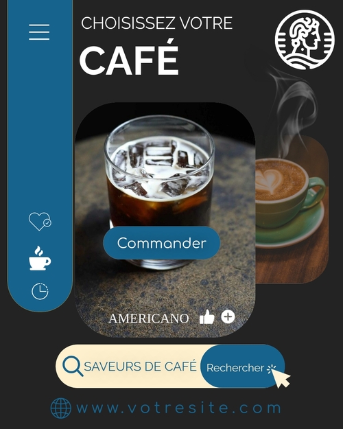 Modèle de publication Instagram Café