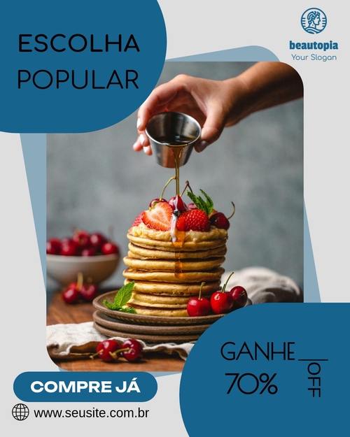 Modelo de post para Instagram Café