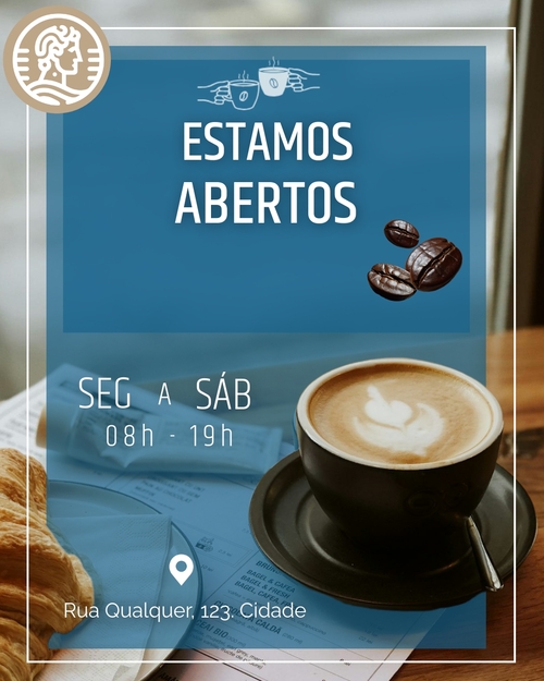 Modelo de post para Instagram Café