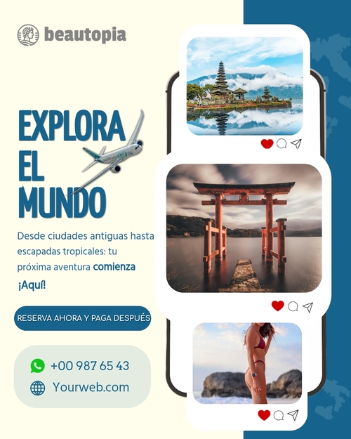 Plantilla de publicación de Instagram Viajar
