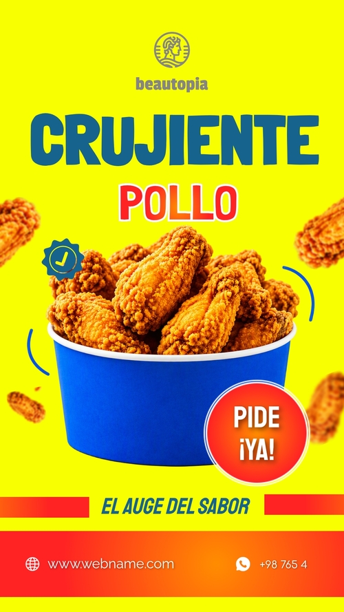 Plantilla de historia de Instagram Comida rápida