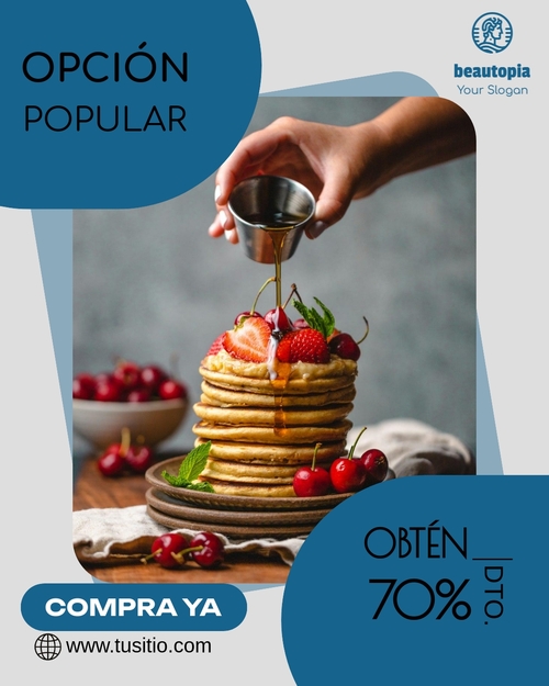 Plantilla de publicación de Instagram Cafetería
