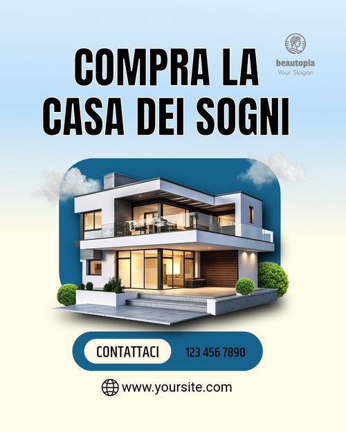 Modello di post Instagram Agente immobiliare
