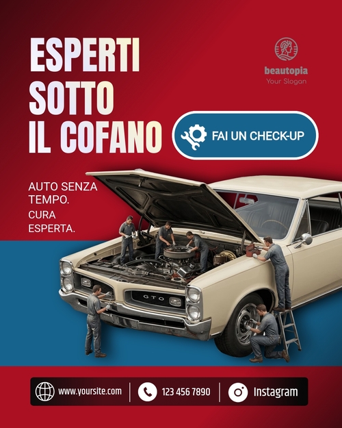 Modello di post Instagram Concessionaria auto