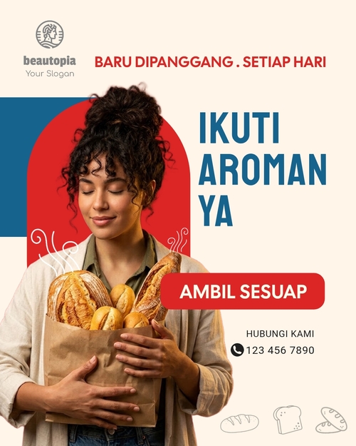 Template postingan Instagram Kafe