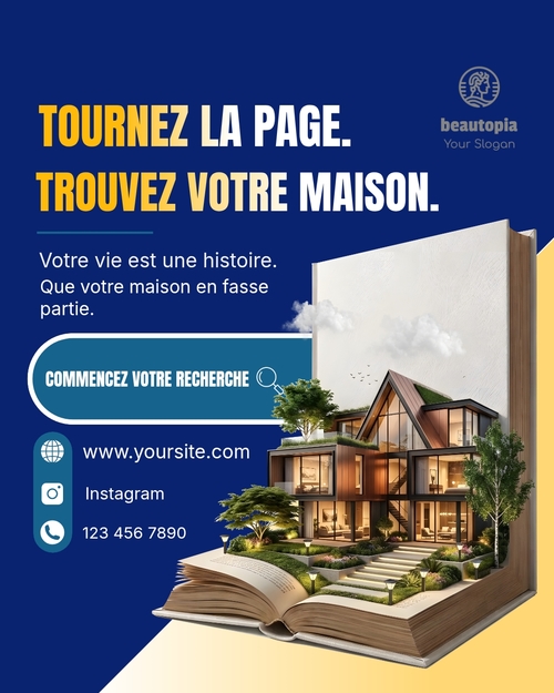 Modèle de publication Instagram Immobilier