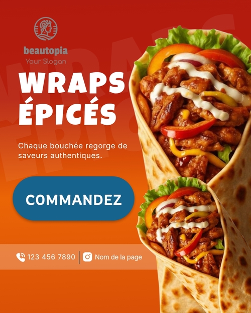 Modèle de publication Instagram Café
