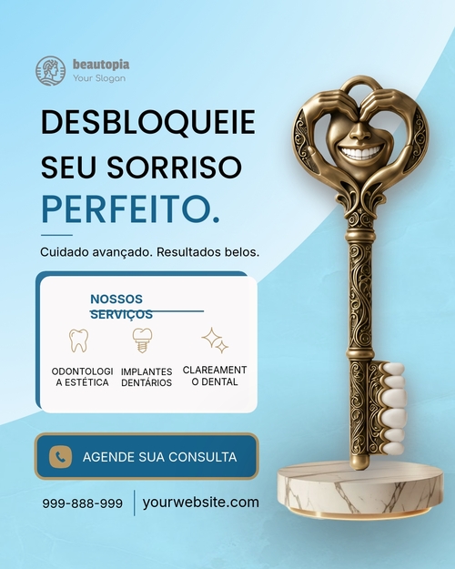 Modelo de post para Instagram Médico