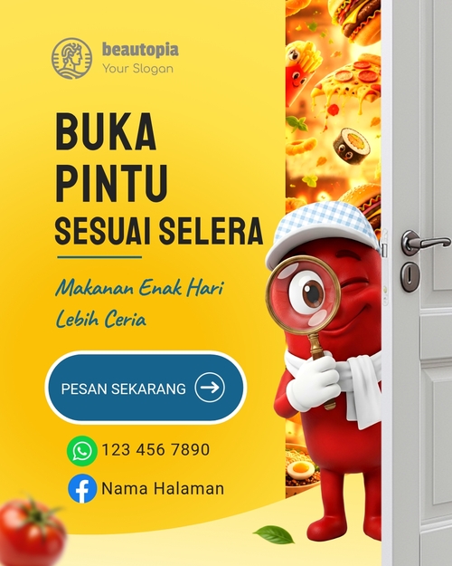 Template postingan Instagram Kafe