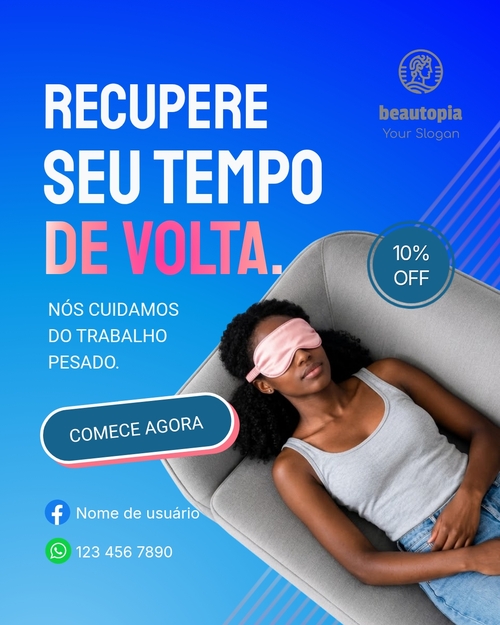 Modelo de post para Instagram Médico
