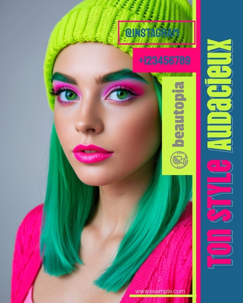 Modèle de publication Instagram Salon de coiffure