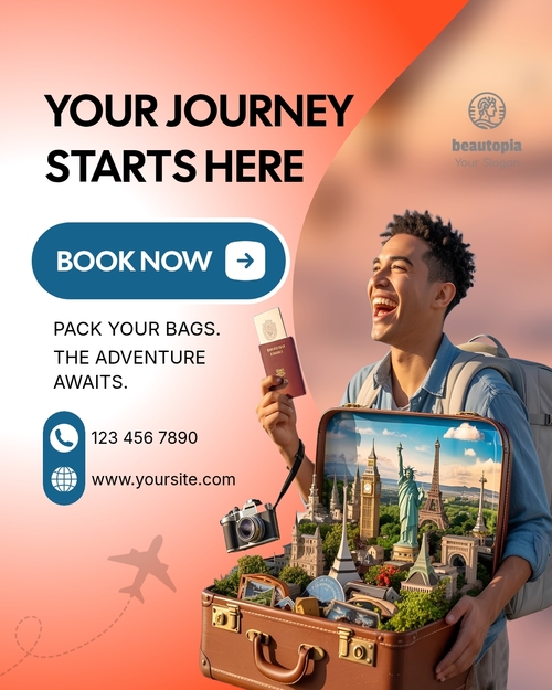 Resort Instagram post template