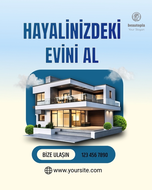 Emlak danışmanı Instagram gönderi şablonu