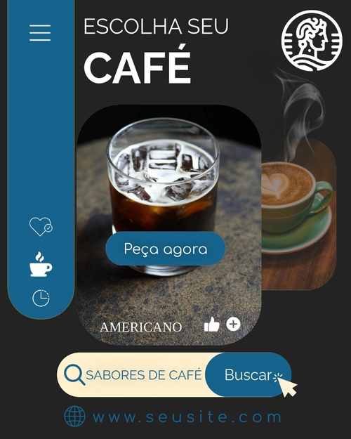 Modelo de post para Instagram Café