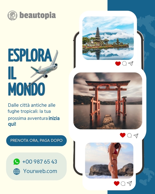 Modello di post Instagram Viaggio