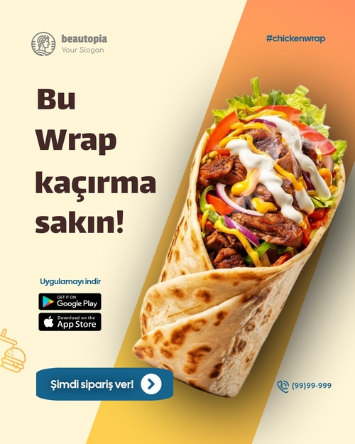 Kafe Instagram gönderi şablonu