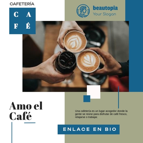 Plantilla de publicación de Instagram Cafetería