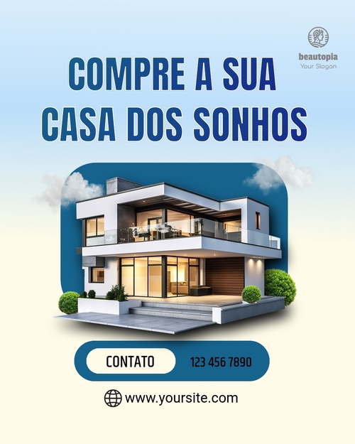 Modelo de post para Instagram Corretor de imóveis