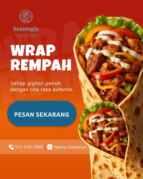 Template postingan Instagram Kafe