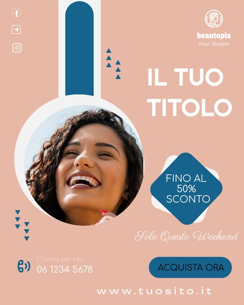Modello di post Instagram Salone per unghie
