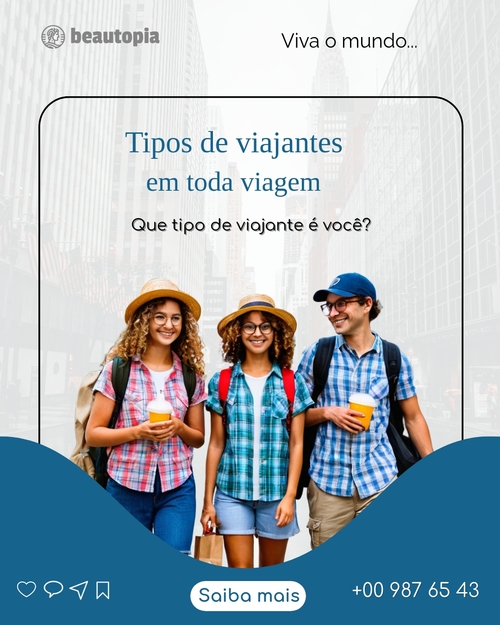 Modelo de post para Instagram Viagem
