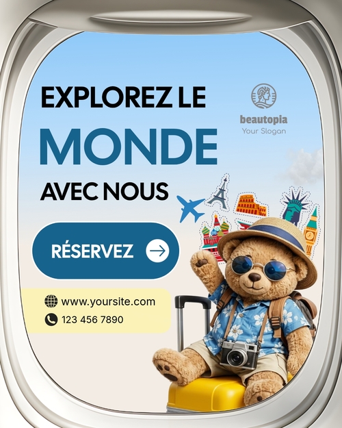 Modèle de publication Instagram Voyage