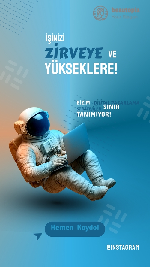 Influencer Instagram hikaye şablonu