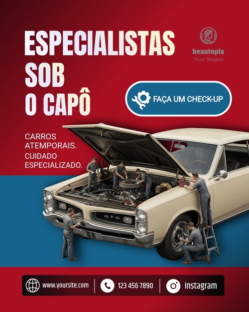 Modelo de post para Instagram Concessionária de carros