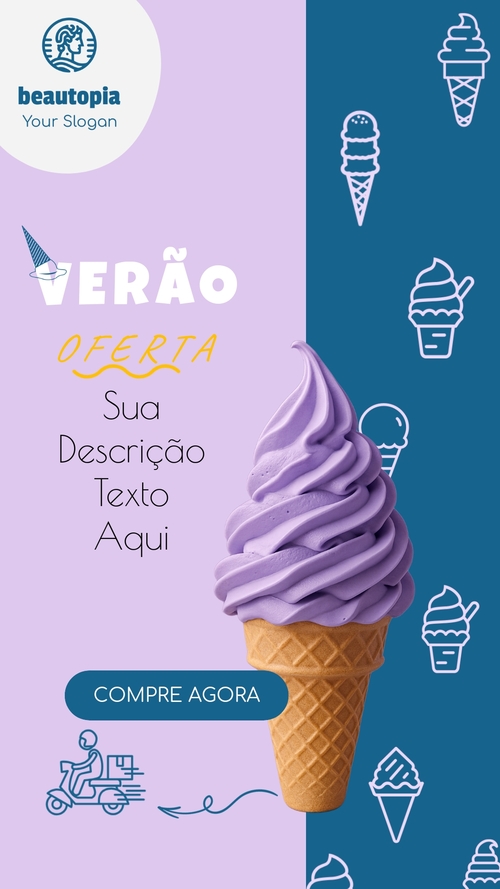 Modelo de story do Instagram Sorveteria