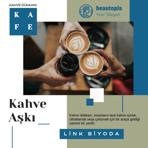 Kafe Instagram gönderi şablonu