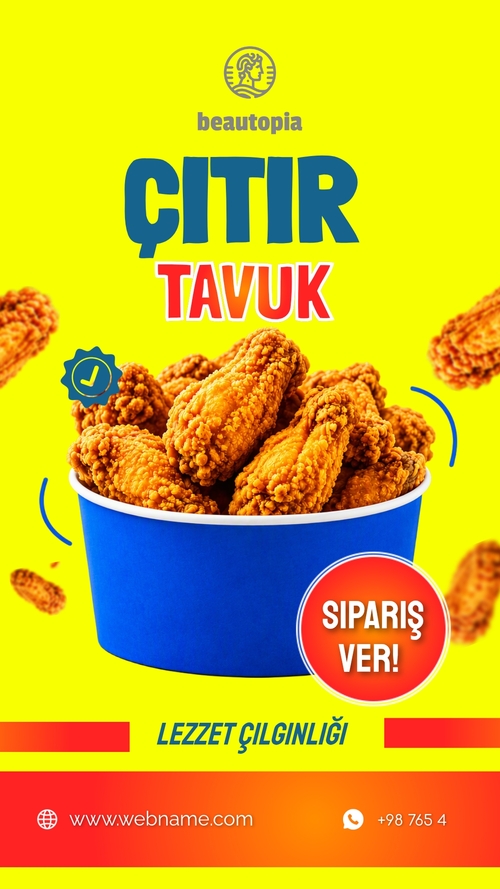 Kafe Instagram hikaye şablonu