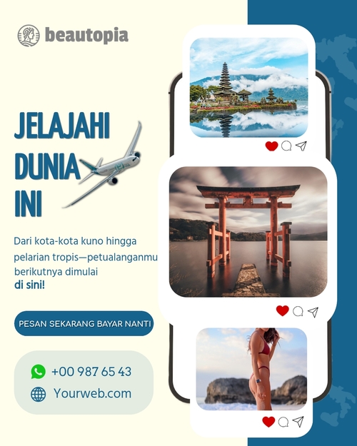 Template postingan Instagram Perjalanan