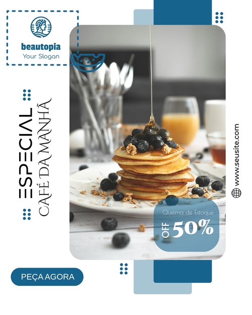 Modelo de post para Instagram Café