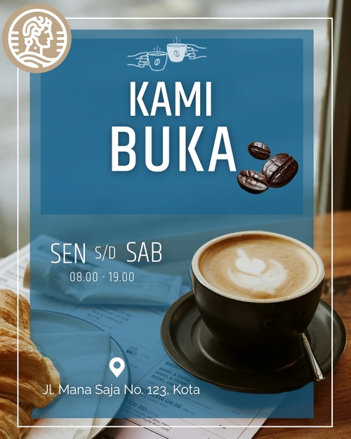 Template postingan Instagram Kafe