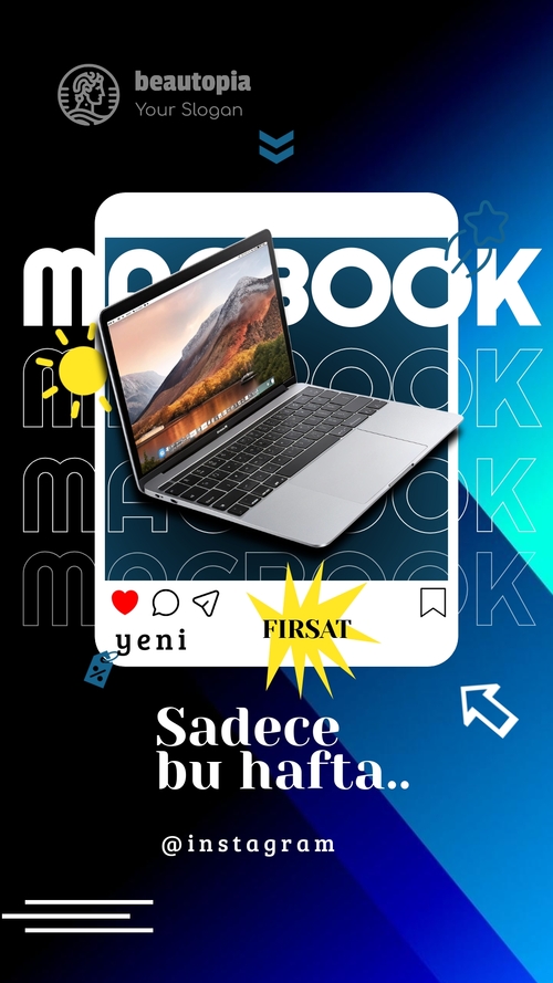 Illustrator Instagram hikaye şablonu