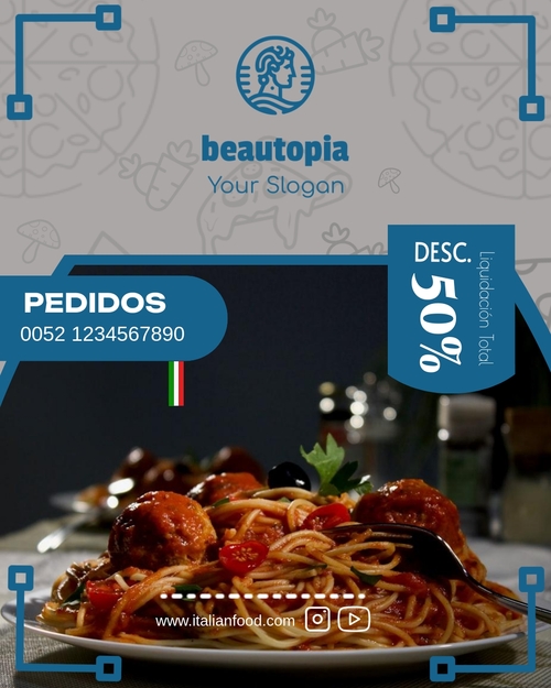 Plantilla de publicación de Instagram Cafetería