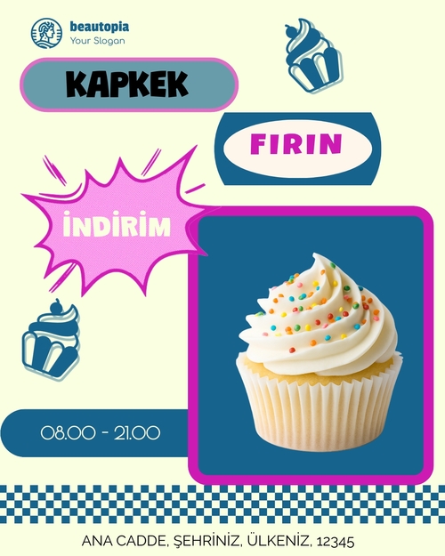 Kafe Instagram gönderi şablonu