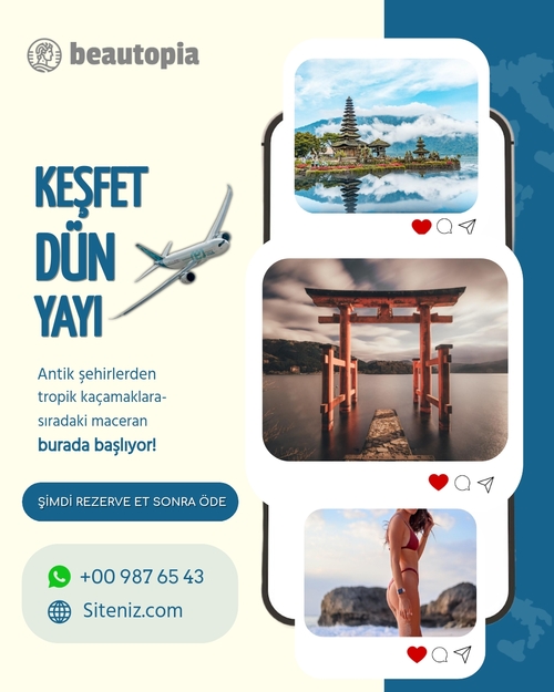 Seyahat Instagram gönderi şablonu